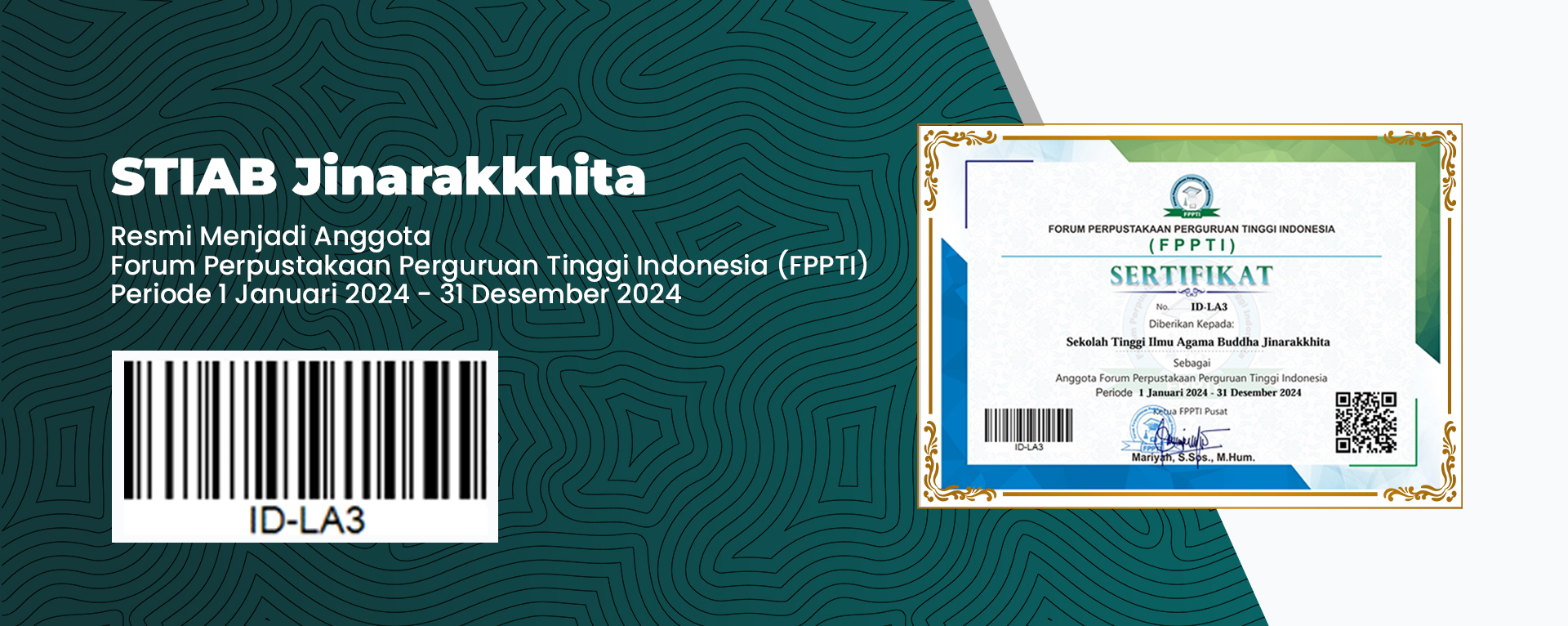 Informasi keanggotaan perpustakaan STIAB Jinarakkhita